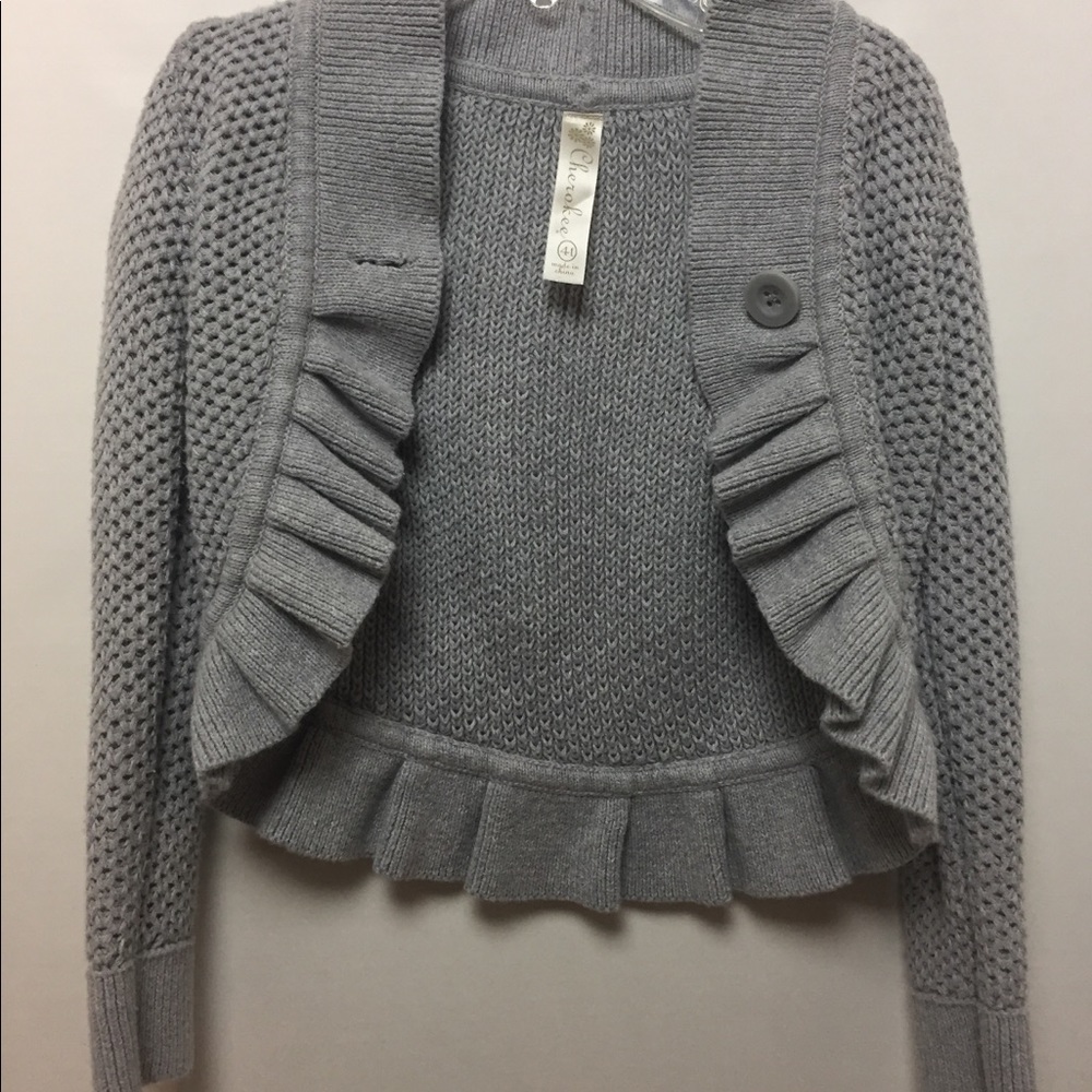 Toddler Girl’s Cropped Knit Cardigan